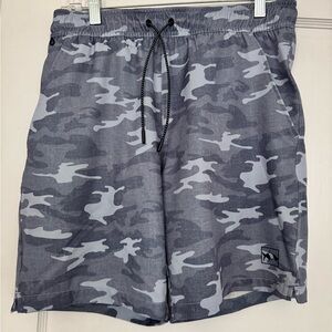 Fish Hippie blue camo Shaker swim trunks shorts men’s S